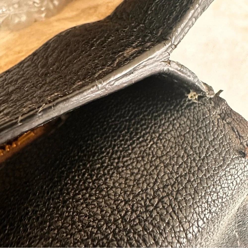 Miu Miu Black Leather Crossbody Bag with Gold Logo